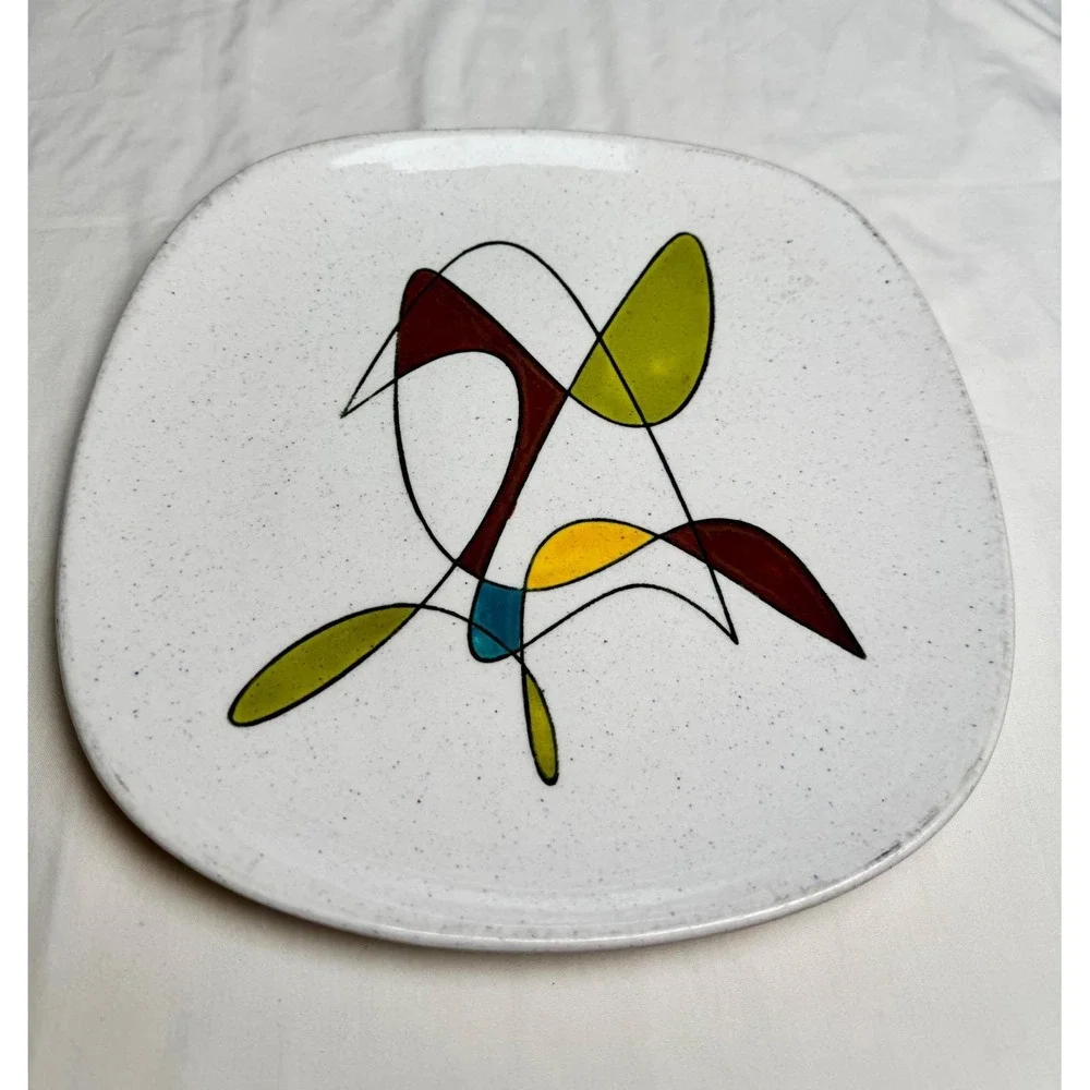 VTG Metlox Poppytrail MCM Dinner Plate‎ Free Form Atomic Mobile 10.25